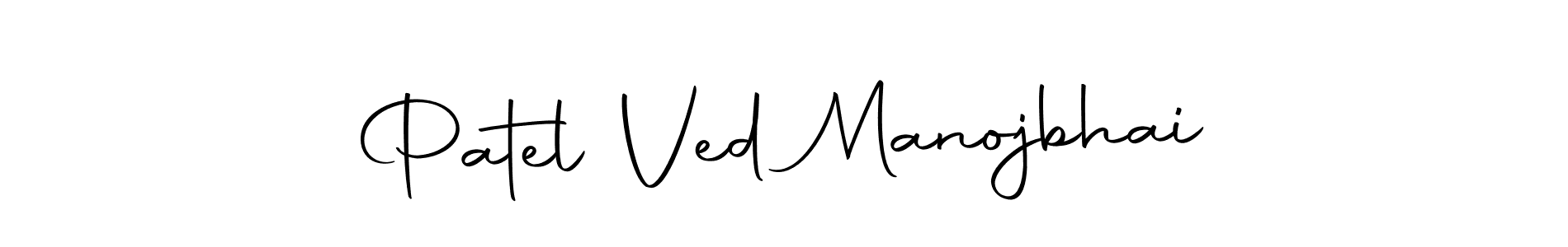 You can use this online signature creator to create a handwritten signature for the name Patel Ved Manojbhai. This is the best online autograph maker. Patel Ved Manojbhai signature style 10 images and pictures png
