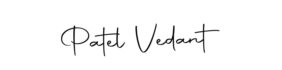 Design your own signature with our free online signature maker. With this signature software, you can create a handwritten (Autography-DOLnW) signature for name Patel Vedant. Patel Vedant signature style 10 images and pictures png