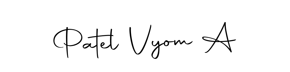 Autography-DOLnW is a professional signature style that is perfect for those who want to add a touch of class to their signature. It is also a great choice for those who want to make their signature more unique. Get Patel Vyom A name to fancy signature for free. Patel Vyom A signature style 10 images and pictures png