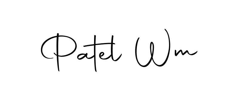 Create a beautiful signature design for name Patel Wm. With this signature (Autography-DOLnW) fonts, you can make a handwritten signature for free. Patel Wm signature style 10 images and pictures png