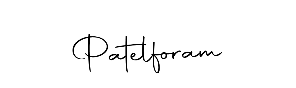 Create a beautiful signature design for name Patelforam. With this signature (Autography-DOLnW) fonts, you can make a handwritten signature for free. Patelforam signature style 10 images and pictures png