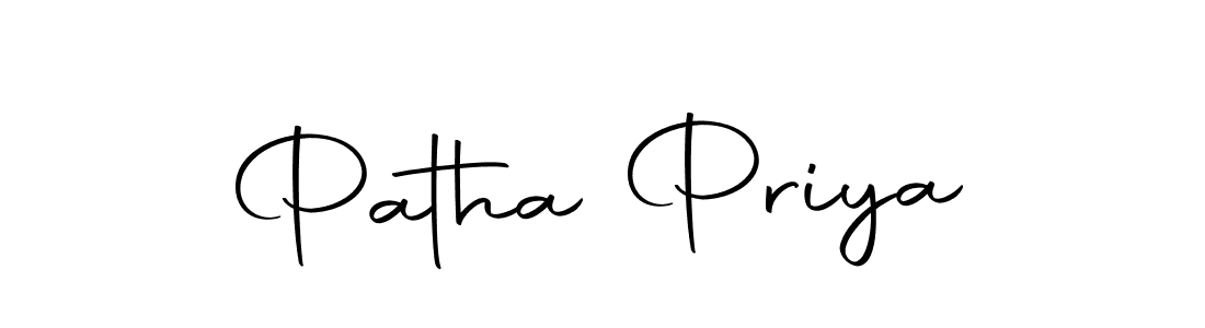 The best way (Autography-DOLnW) to make a short signature is to pick only two or three words in your name. The name Patha Priya include a total of six letters. For converting this name. Patha Priya signature style 10 images and pictures png