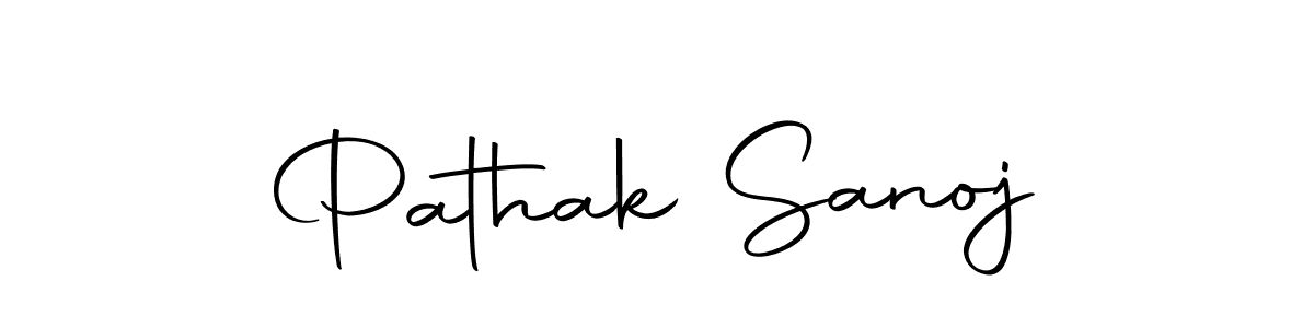 Pathak Sanoj stylish signature style. Best Handwritten Sign (Autography-DOLnW) for my name. Handwritten Signature Collection Ideas for my name Pathak Sanoj. Pathak Sanoj signature style 10 images and pictures png