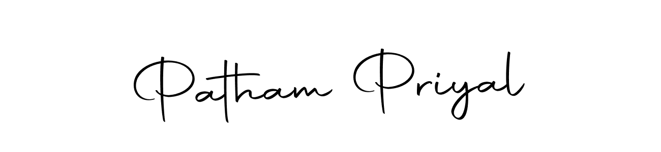 Patham Priyal stylish signature style. Best Handwritten Sign (Autography-DOLnW) for my name. Handwritten Signature Collection Ideas for my name Patham Priyal. Patham Priyal signature style 10 images and pictures png