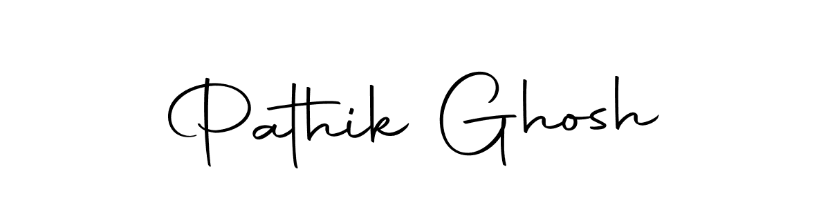 Create a beautiful signature design for name Pathik Ghosh. With this signature (Autography-DOLnW) fonts, you can make a handwritten signature for free. Pathik Ghosh signature style 10 images and pictures png