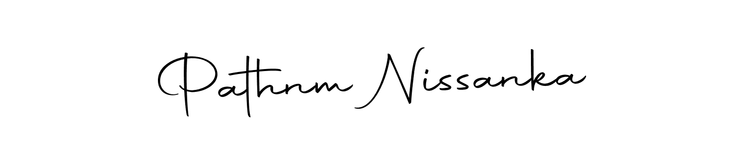 The best way (Autography-DOLnW) to make a short signature is to pick only two or three words in your name. The name Pathnm Nissanka include a total of six letters. For converting this name. Pathnm Nissanka signature style 10 images and pictures png