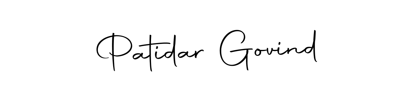 Use a signature maker to create a handwritten signature online. With this signature software, you can design (Autography-DOLnW) your own signature for name Patidar Govind. Patidar Govind signature style 10 images and pictures png