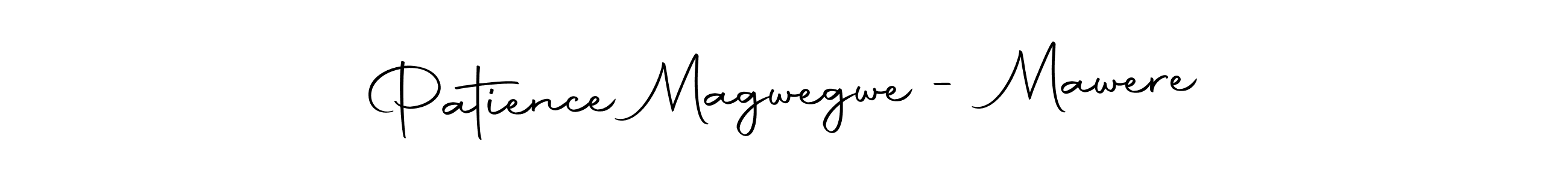 Use a signature maker to create a handwritten signature online. With this signature software, you can design (Autography-DOLnW) your own signature for name Patience Magwegwe - Mawere. Patience Magwegwe - Mawere signature style 10 images and pictures png