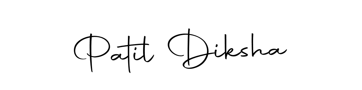 How to make Patil Diksha name signature. Use Autography-DOLnW style for creating short signs online. This is the latest handwritten sign. Patil Diksha signature style 10 images and pictures png