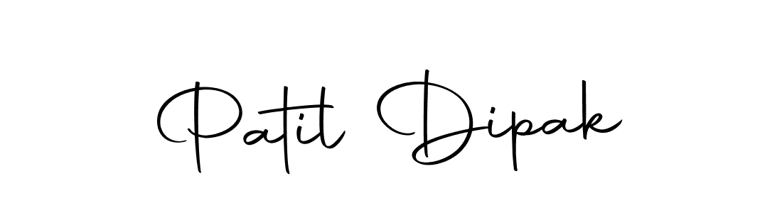 How to make Patil Dipak name signature. Use Autography-DOLnW style for creating short signs online. This is the latest handwritten sign. Patil Dipak signature style 10 images and pictures png