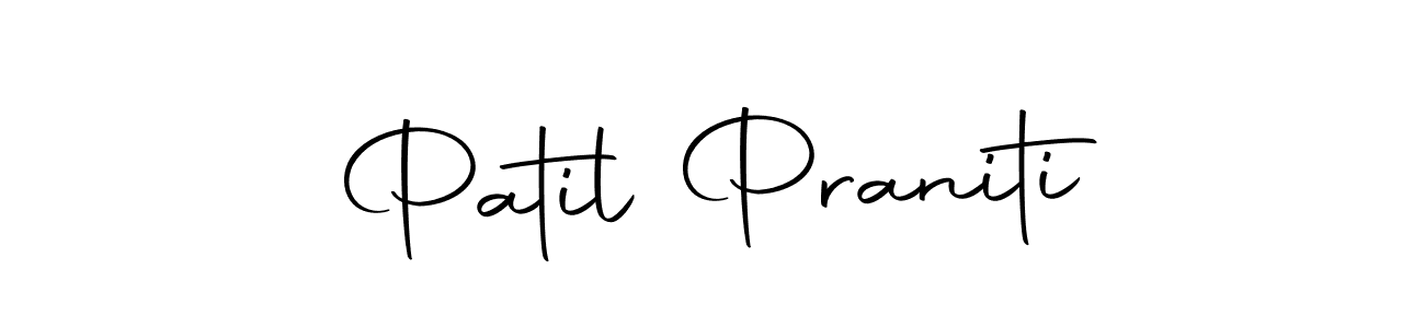 Use a signature maker to create a handwritten signature online. With this signature software, you can design (Autography-DOLnW) your own signature for name Patil Praniti. Patil Praniti signature style 10 images and pictures png
