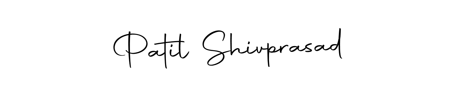 How to make Patil Shivprasad name signature. Use Autography-DOLnW style for creating short signs online. This is the latest handwritten sign. Patil Shivprasad signature style 10 images and pictures png