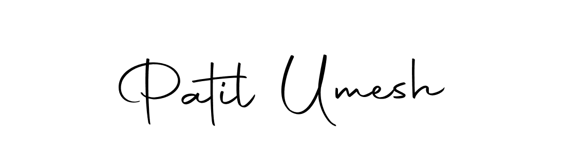 How to make Patil Umesh name signature. Use Autography-DOLnW style for creating short signs online. This is the latest handwritten sign. Patil Umesh signature style 10 images and pictures png