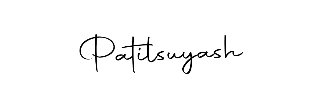 Design your own signature with our free online signature maker. With this signature software, you can create a handwritten (Autography-DOLnW) signature for name Patilsuyash. Patilsuyash signature style 10 images and pictures png