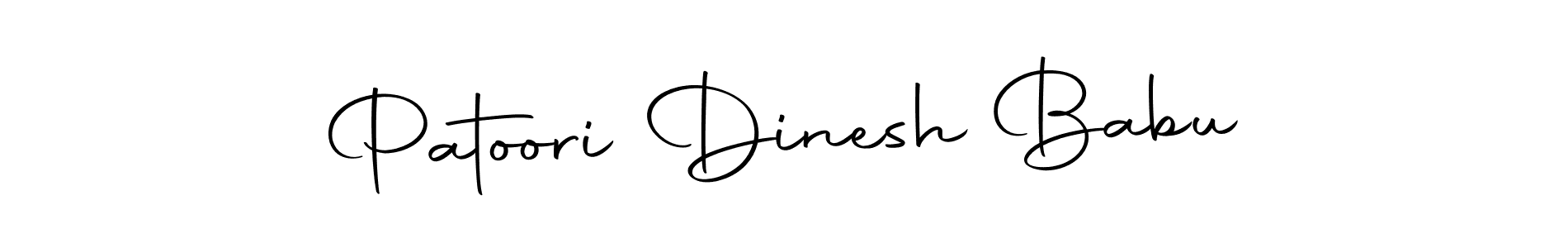 Autography-DOLnW is a professional signature style that is perfect for those who want to add a touch of class to their signature. It is also a great choice for those who want to make their signature more unique. Get Patoori Dinesh Babu name to fancy signature for free. Patoori Dinesh Babu signature style 10 images and pictures png