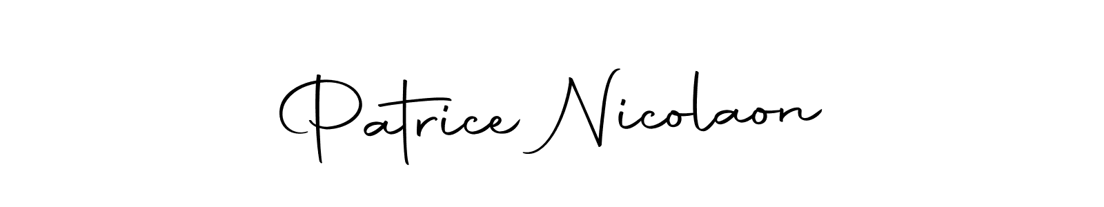 Make a beautiful signature design for name Patrice Nicolaon. With this signature (Autography-DOLnW) style, you can create a handwritten signature for free. Patrice Nicolaon signature style 10 images and pictures png