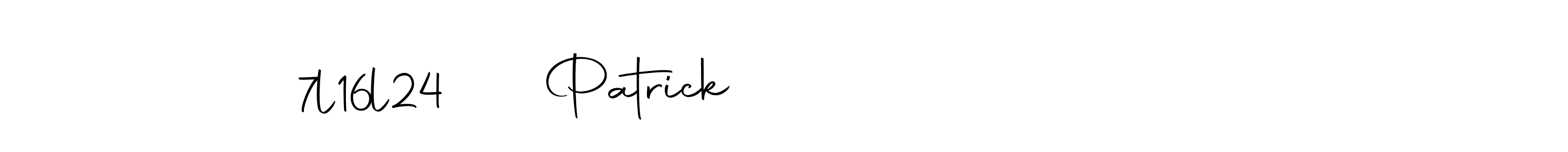 Use a signature maker to create a handwritten signature online. With this signature software, you can design (Autography-DOLnW) your own signature for name Patrick                 7l16l24. Patrick                 7l16l24 signature style 10 images and pictures png