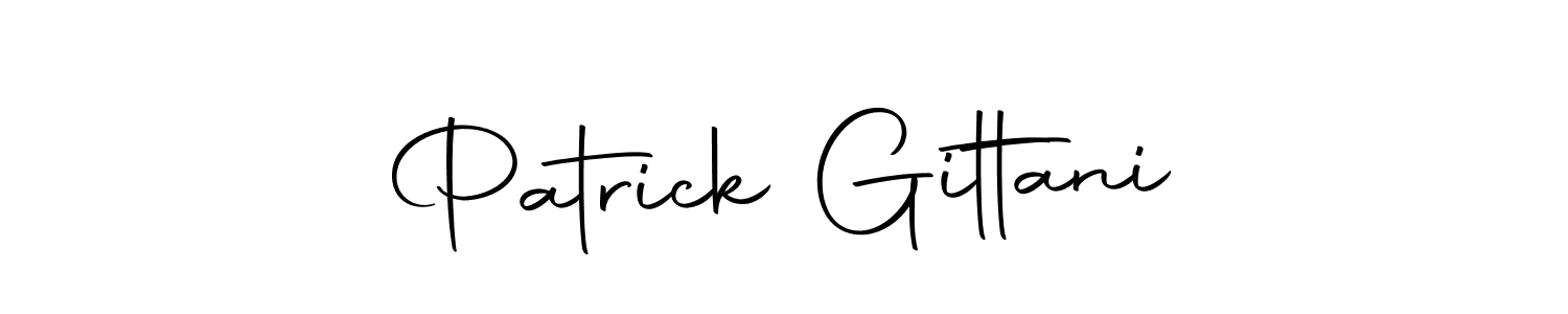 Make a beautiful signature design for name Patrick Gittani. With this signature (Autography-DOLnW) style, you can create a handwritten signature for free. Patrick Gittani signature style 10 images and pictures png