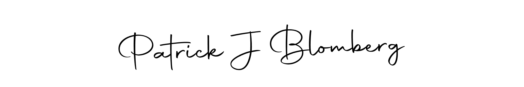 Create a beautiful signature design for name Patrick J Blomberg. With this signature (Autography-DOLnW) fonts, you can make a handwritten signature for free. Patrick J Blomberg signature style 10 images and pictures png