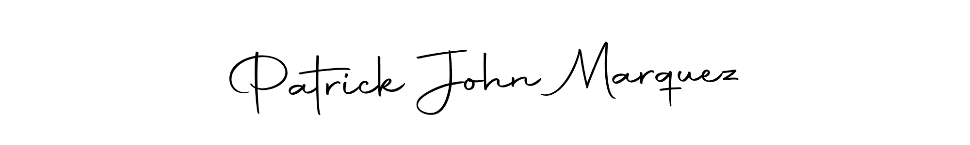 How to make Patrick John Marquez name signature. Use Autography-DOLnW style for creating short signs online. This is the latest handwritten sign. Patrick John Marquez signature style 10 images and pictures png