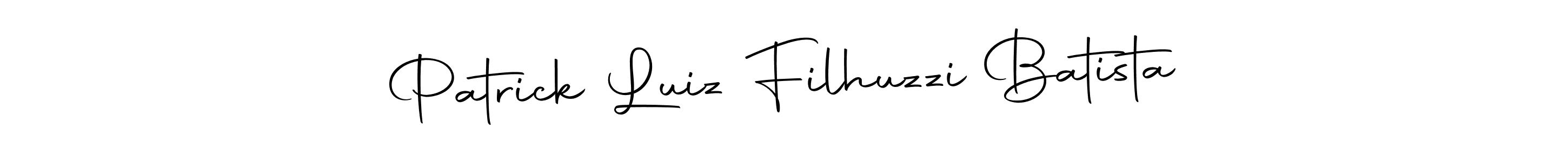 You should practise on your own different ways (Autography-DOLnW) to write your name (Patrick Luiz Filhuzzi Batista) in signature. don't let someone else do it for you. Patrick Luiz Filhuzzi Batista signature style 10 images and pictures png