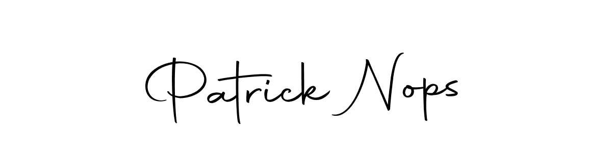 How to make Patrick Nops name signature. Use Autography-DOLnW style for creating short signs online. This is the latest handwritten sign. Patrick Nops signature style 10 images and pictures png