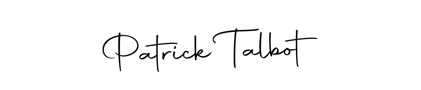 How to make Patrick Talbot name signature. Use Autography-DOLnW style for creating short signs online. This is the latest handwritten sign. Patrick Talbot signature style 10 images and pictures png