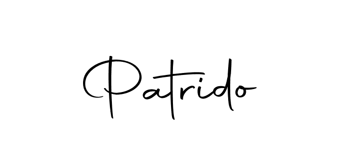How to make Patrido signature? Autography-DOLnW is a professional autograph style. Create handwritten signature for Patrido name. Patrido signature style 10 images and pictures png