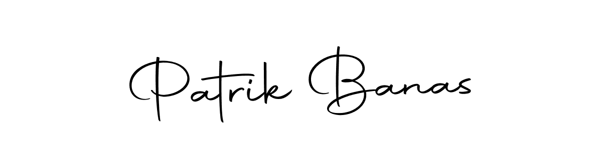 Create a beautiful signature design for name Patrik Banas. With this signature (Autography-DOLnW) fonts, you can make a handwritten signature for free. Patrik Banas signature style 10 images and pictures png