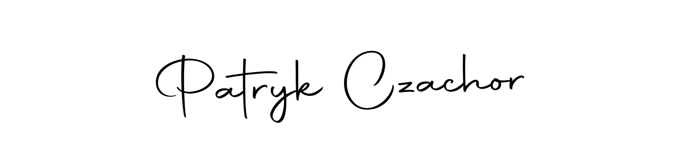 How to make Patryk Czachor name signature. Use Autography-DOLnW style for creating short signs online. This is the latest handwritten sign. Patryk Czachor signature style 10 images and pictures png