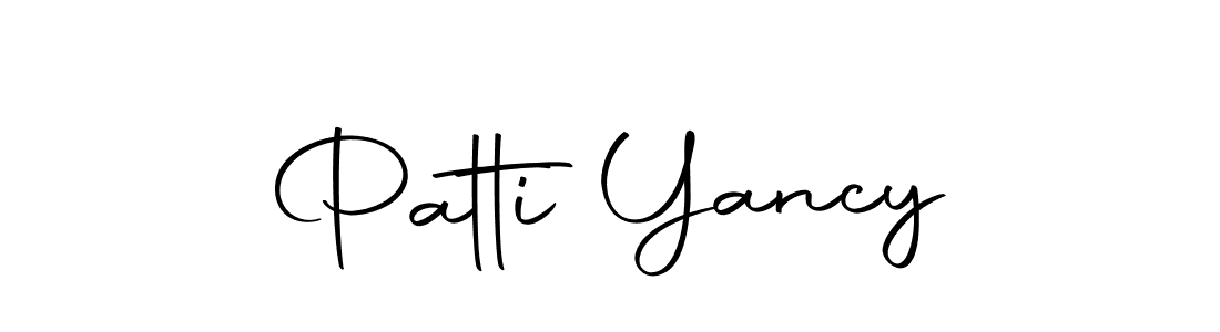 Design your own signature with our free online signature maker. With this signature software, you can create a handwritten (Autography-DOLnW) signature for name Patti Yancy. Patti Yancy signature style 10 images and pictures png