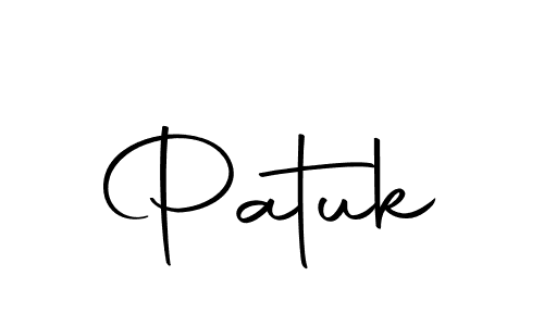 You should practise on your own different ways (Autography-DOLnW) to write your name (Patuk) in signature. don't let someone else do it for you. Patuk signature style 10 images and pictures png