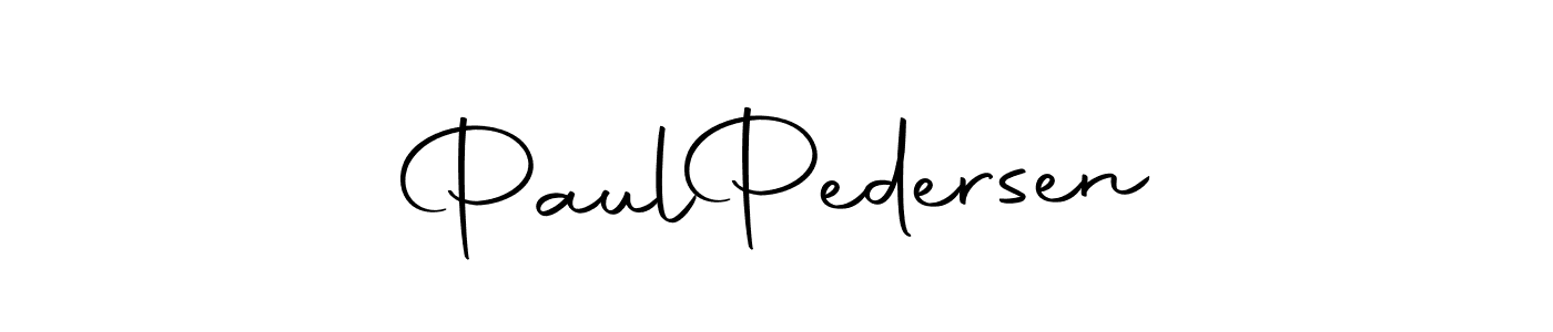How to make Paul  Pedersen name signature. Use Autography-DOLnW style for creating short signs online. This is the latest handwritten sign. Paul  Pedersen signature style 10 images and pictures png