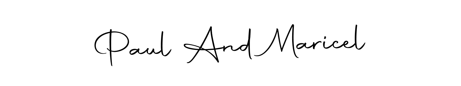 Create a beautiful signature design for name Paul And Maricel. With this signature (Autography-DOLnW) fonts, you can make a handwritten signature for free. Paul And Maricel signature style 10 images and pictures png