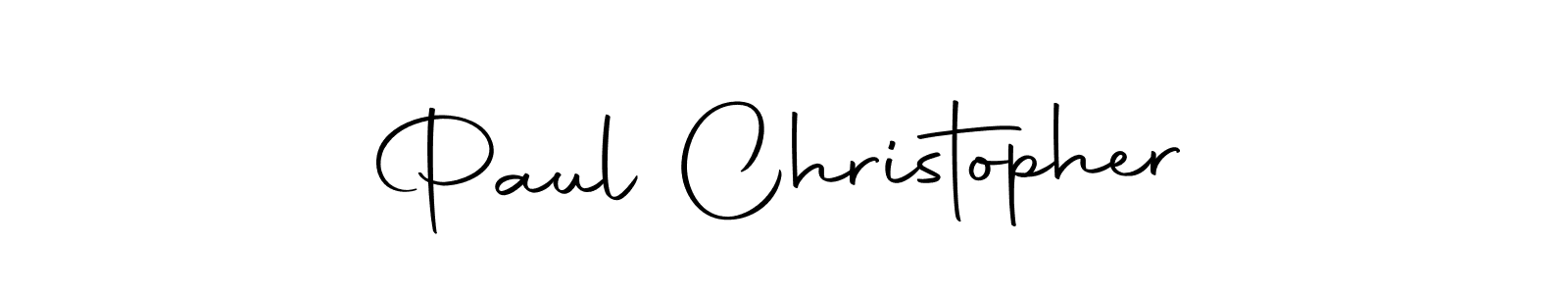 Design your own signature with our free online signature maker. With this signature software, you can create a handwritten (Autography-DOLnW) signature for name Paul Christopher. Paul Christopher signature style 10 images and pictures png