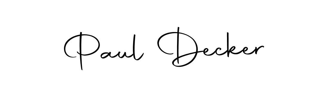 Also we have Paul Decker name is the best signature style. Create professional handwritten signature collection using Autography-DOLnW autograph style. Paul Decker signature style 10 images and pictures png