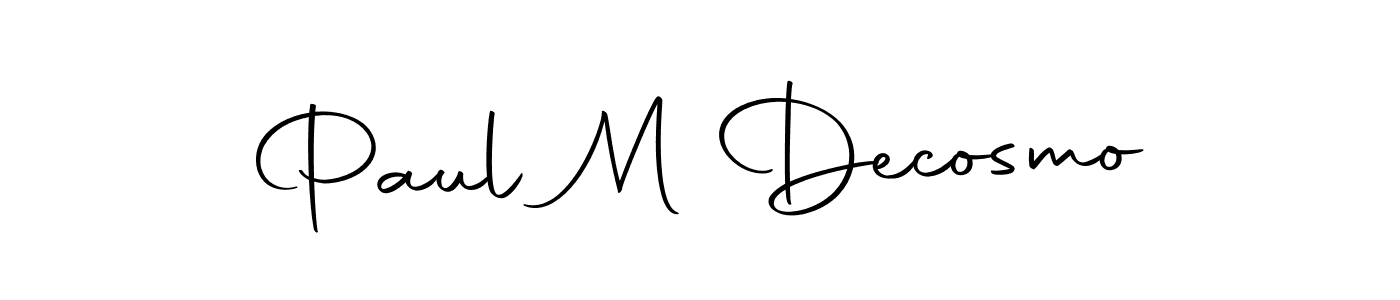 The best way (Autography-DOLnW) to make a short signature is to pick only two or three words in your name. The name Paul M Decosmo include a total of six letters. For converting this name. Paul M Decosmo signature style 10 images and pictures png