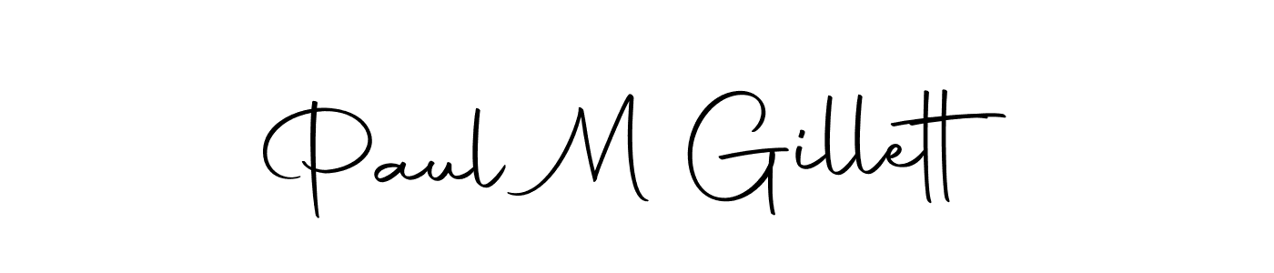 Use a signature maker to create a handwritten signature online. With this signature software, you can design (Autography-DOLnW) your own signature for name Paul M Gillett. Paul M Gillett signature style 10 images and pictures png