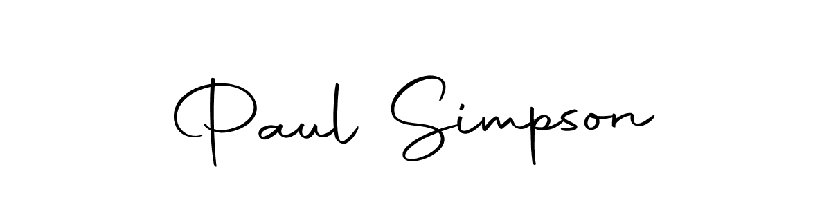 Design your own signature with our free online signature maker. With this signature software, you can create a handwritten (Autography-DOLnW) signature for name Paul Simpson. Paul Simpson signature style 10 images and pictures png