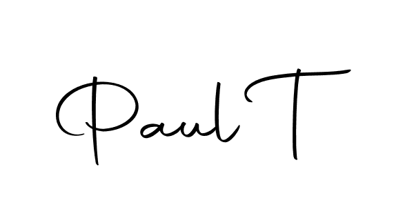 Design your own signature with our free online signature maker. With this signature software, you can create a handwritten (Autography-DOLnW) signature for name Paul T. Paul T signature style 10 images and pictures png