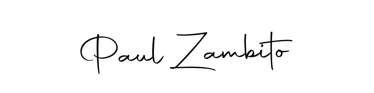 How to make Paul Zambito name signature. Use Autography-DOLnW style for creating short signs online. This is the latest handwritten sign. Paul Zambito signature style 10 images and pictures png