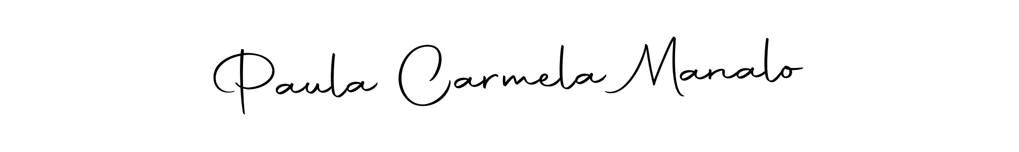 Make a beautiful signature design for name Paula Carmela Manalo. With this signature (Autography-DOLnW) style, you can create a handwritten signature for free. Paula Carmela Manalo signature style 10 images and pictures png
