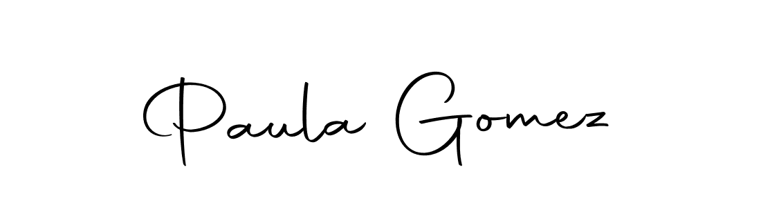 How to make Paula Gomez name signature. Use Autography-DOLnW style for creating short signs online. This is the latest handwritten sign. Paula Gomez signature style 10 images and pictures png