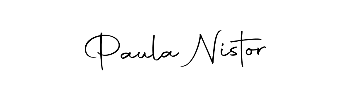 Make a beautiful signature design for name Paula Nistor. Use this online signature maker to create a handwritten signature for free. Paula Nistor signature style 10 images and pictures png