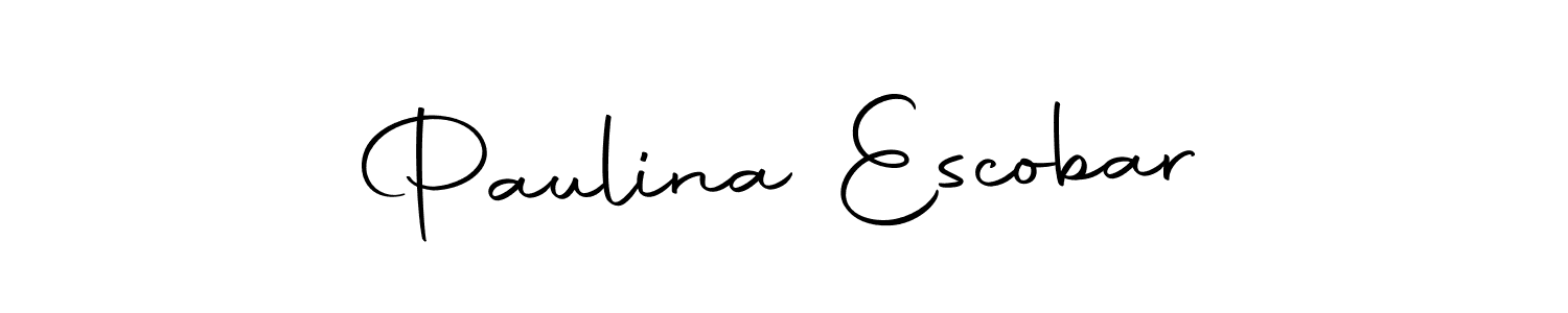 How to make Paulina Escobar name signature. Use Autography-DOLnW style for creating short signs online. This is the latest handwritten sign. Paulina Escobar signature style 10 images and pictures png