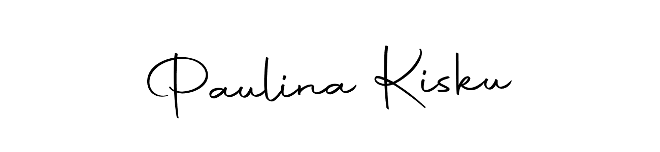 How to make Paulina Kisku name signature. Use Autography-DOLnW style for creating short signs online. This is the latest handwritten sign. Paulina Kisku signature style 10 images and pictures png