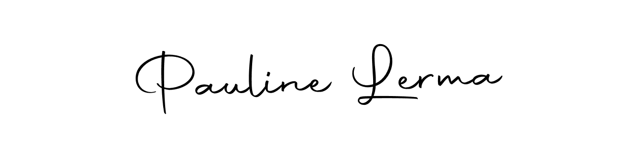 How to make Pauline Lerma name signature. Use Autography-DOLnW style for creating short signs online. This is the latest handwritten sign. Pauline Lerma signature style 10 images and pictures png