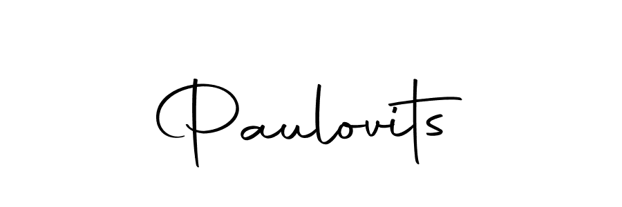 You should practise on your own different ways (Autography-DOLnW) to write your name (Paulovits) in signature. don't let someone else do it for you. Paulovits signature style 10 images and pictures png