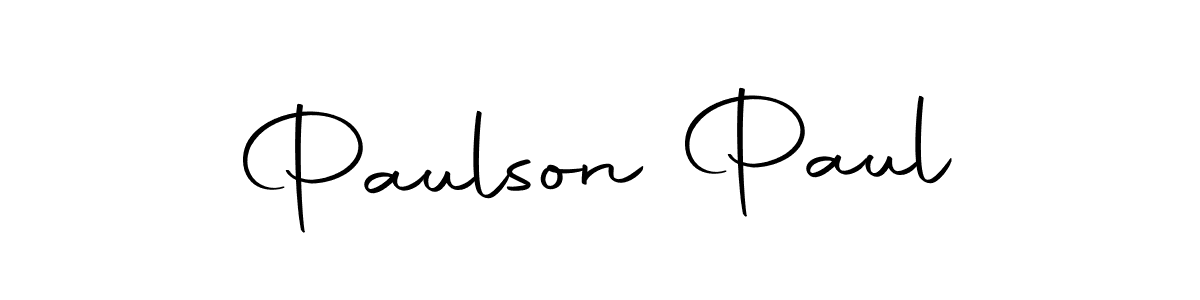 Design your own signature with our free online signature maker. With this signature software, you can create a handwritten (Autography-DOLnW) signature for name Paulson Paul. Paulson Paul signature style 10 images and pictures png