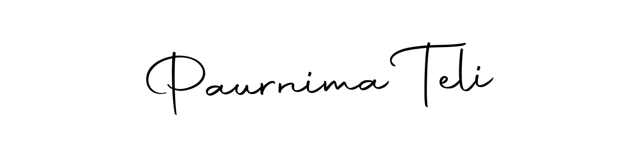 if you are searching for the best signature style for your name Paurnima Teli. so please give up your signature search. here we have designed multiple signature styles  using Autography-DOLnW. Paurnima Teli signature style 10 images and pictures png